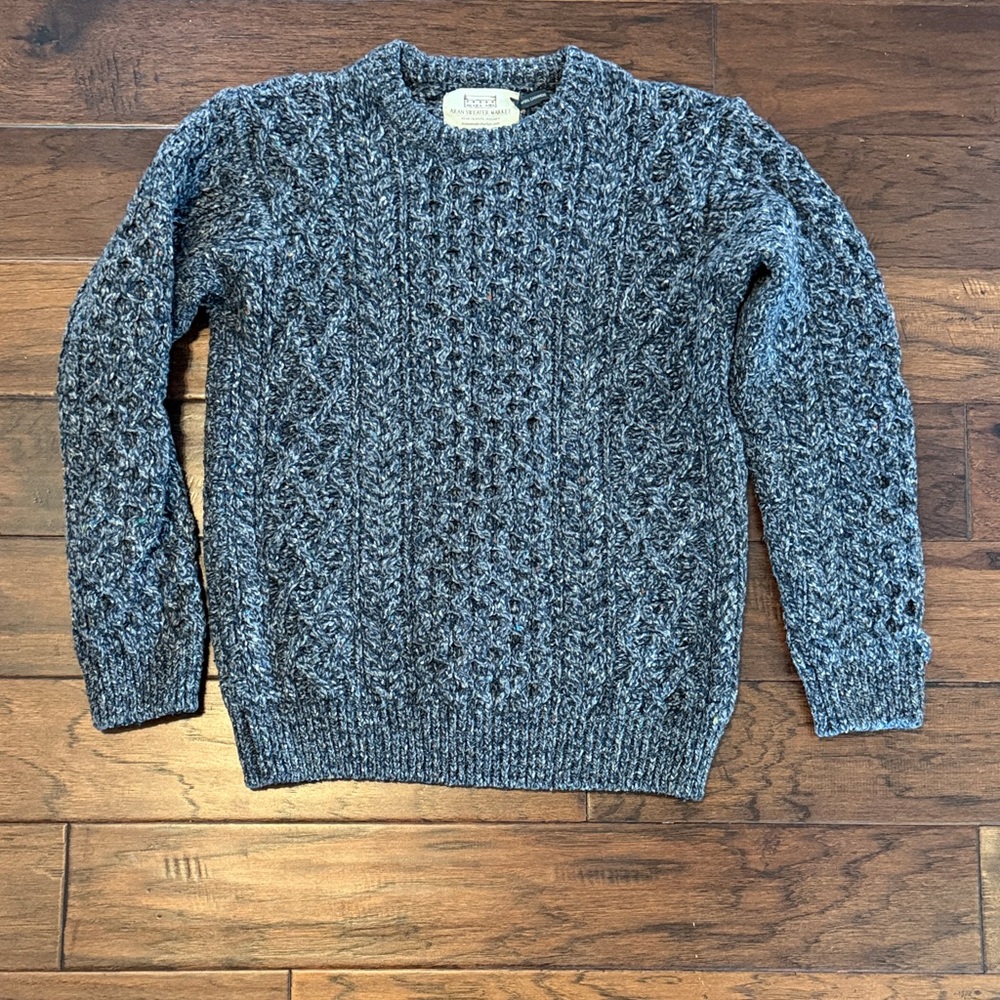 Women's Irish Wool-Cashmere Cable Knit Sweater